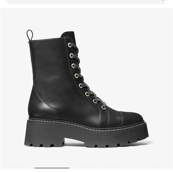 Michael Kors Blake Leather Combat boot - Picture 2 of 4
